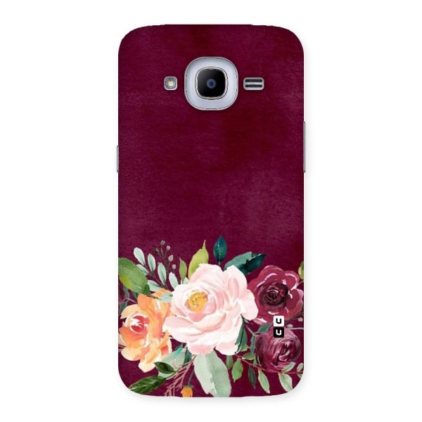 Plum Floral Design Back Case for Samsung Galaxy J2 2016